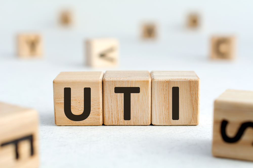 Picture of wooden blocks spelling out "UTI."